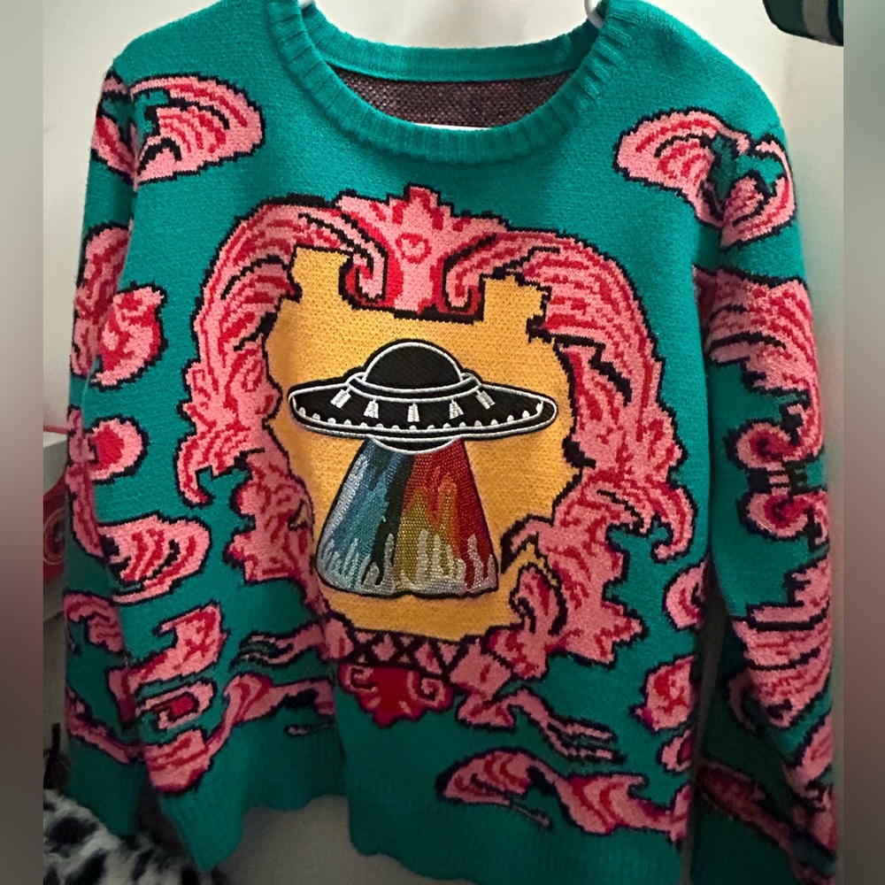 COPY - 🛸👽Vintage embroidered knit sweater/jumper